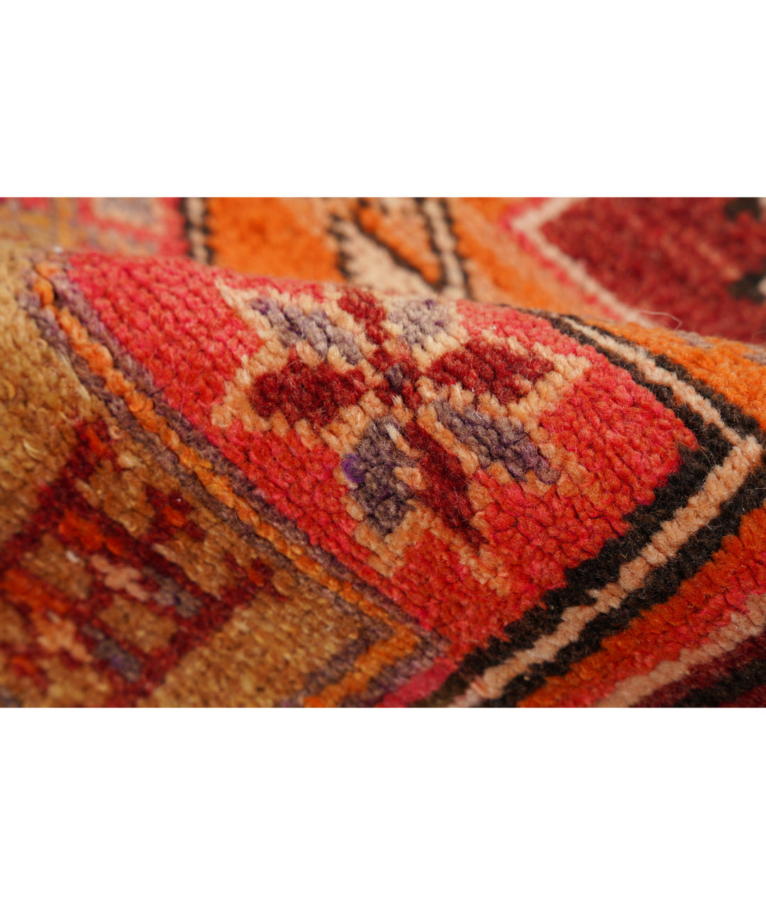 Hand Knotted Vintage Turkish Herki Wool Rug 3' 2" x 12' 4" - No. AT28442