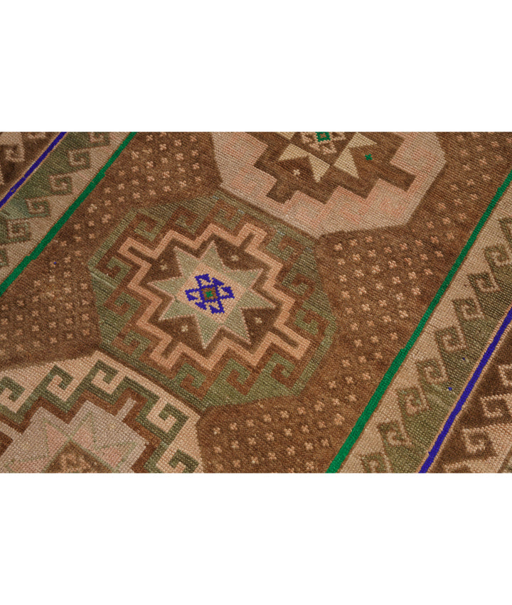 Hand Knotted Vintage Turkish Kars Wool Rug 3' 6" x 12' 2" - No. AT86597