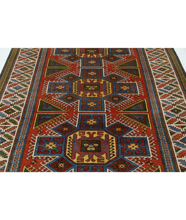 Hand Knotted Vintage Turkish Kars Wool Rug 6' 4" x 8' 6" - No. AT29534