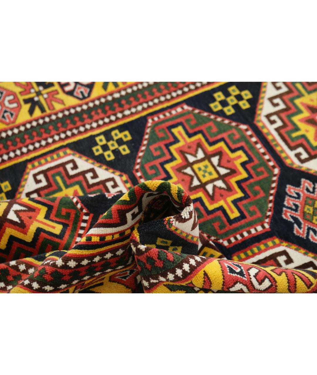 Hand Knotted Vintage Turkish Kars Wool Rug 5' 0" x 6' 11" - No. AT45463