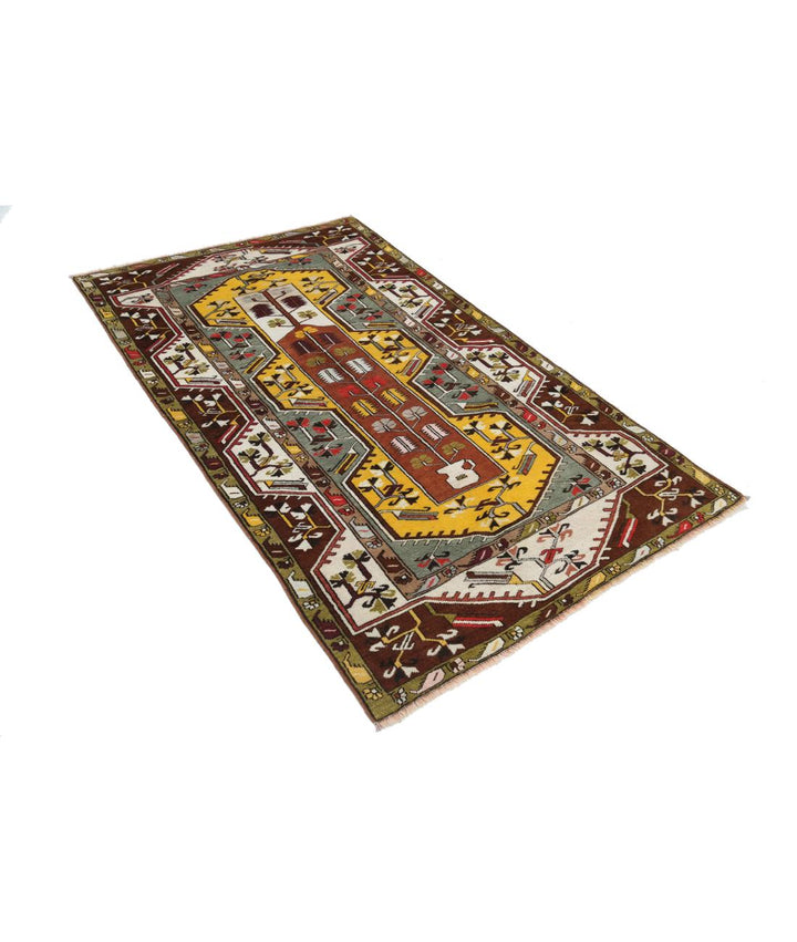 Hand Knotted Vintage Turkish Kars Wool Rug 3' 10" x 6' 6" - No. AT80751
