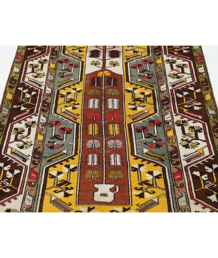Hand Knotted Vintage Turkish Kars Wool Rug 3' 10" x 6' 6" - No. AT80751
