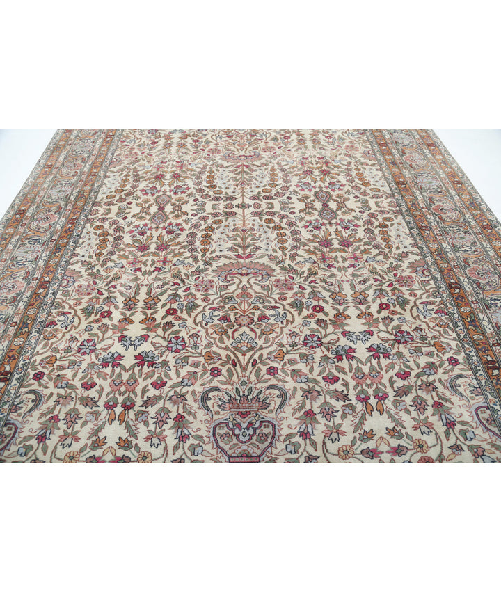Hand Knotted Vintage Turkish Kayseri Wool Rug 9' 1" x 13' 1" - No. AT78594