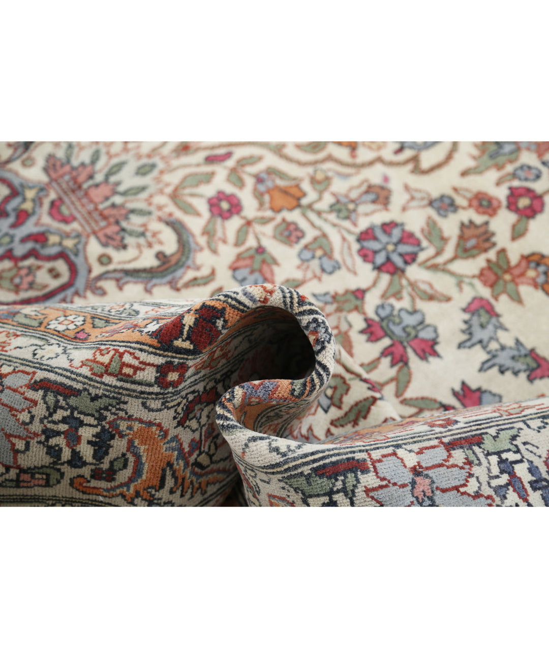 Hand Knotted Vintage Turkish Kayseri Wool Rug 9' 1" x 13' 1" - No. AT78594