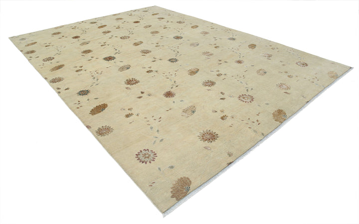 Hand Knotted Artemix Wool & Silk Rug 8' 9" x 11' 10" - No. AT41151