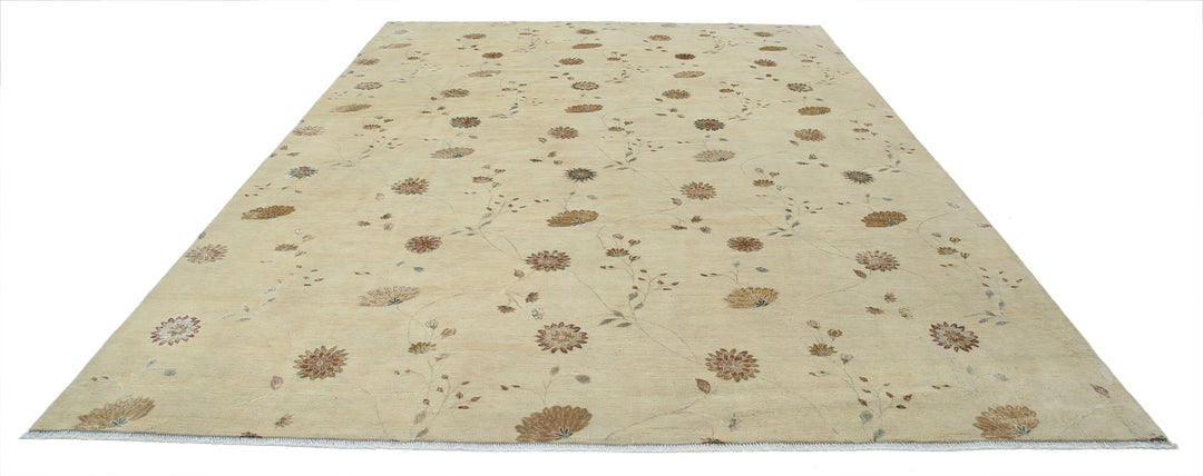 Hand Knotted Artemix Wool & Silk Rug 8' 9" x 11' 10" - No. AT41151
