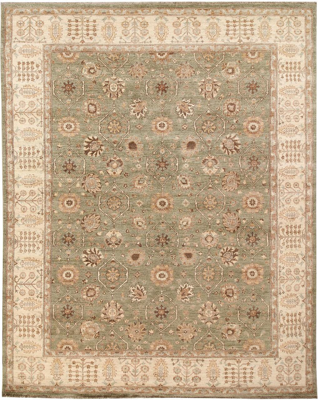 Dark Olive Green Oushak 8' 4 x 9' 11 - No. 66732 - ALRUG Rug Store