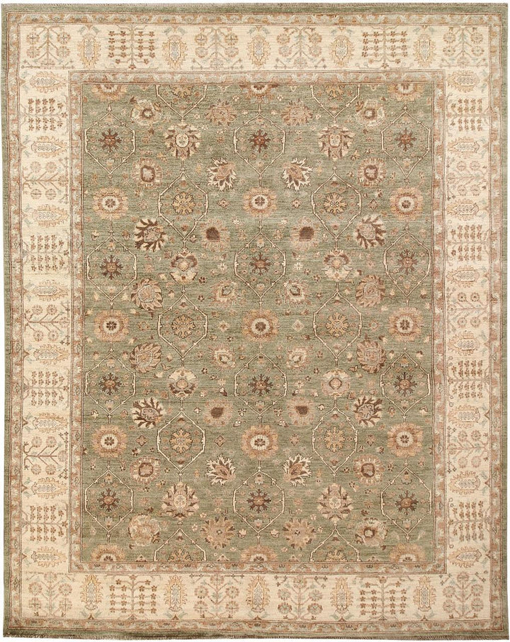 Dark Olive Green Oushak 8' 4 x 9' 11 - No. 66732 - ALRUG Rug Store