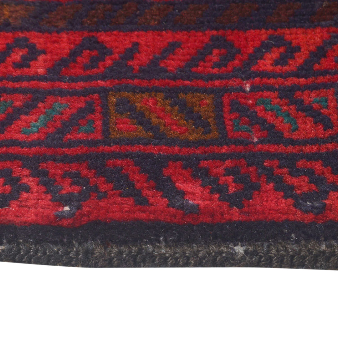 Afghan Prayer Rug 3' x 5'2" Hand-Knotted detail