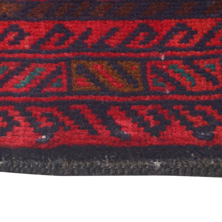 Afghan Prayer Rug 3' x 5'2" Hand-Knotted detail