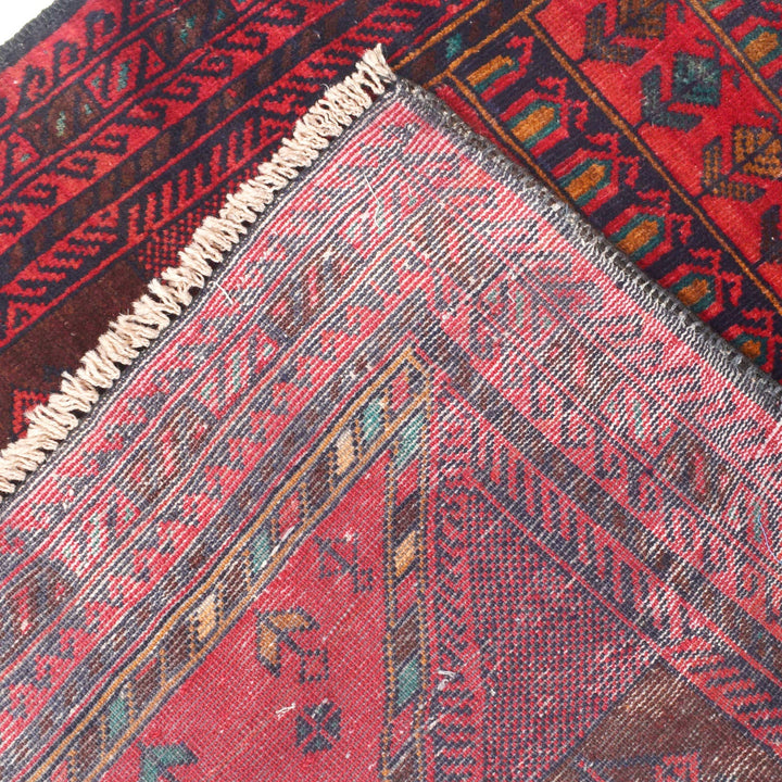 Afghan Prayer Rug 3' x 5'2" Hand-Knotted pattern