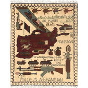 Afghan War Rug 2' x 2'6" - No. AL78606