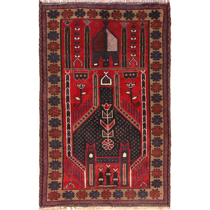 Baluchi Rug 3' 1" x 4' 5" - No. AL16205