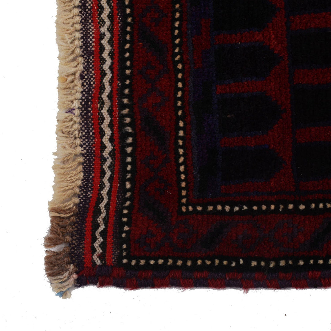 Afghan Prayer Rug 3'0" x 4'4" Hand-Knotted view