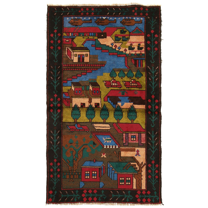 Pictorial Rug 2' 6" x 4' 4" - No. AL50932