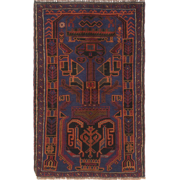 Baluchi Rug 2'9" x 4'5" - No. AL82581