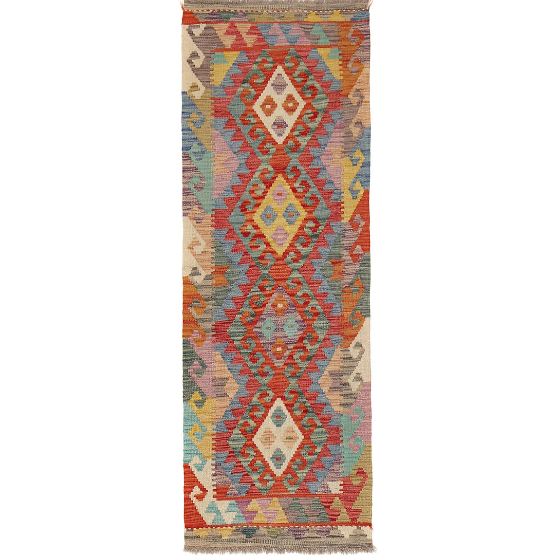 Afghan Kilim Rug 2' x 5'7" Flat-Weave