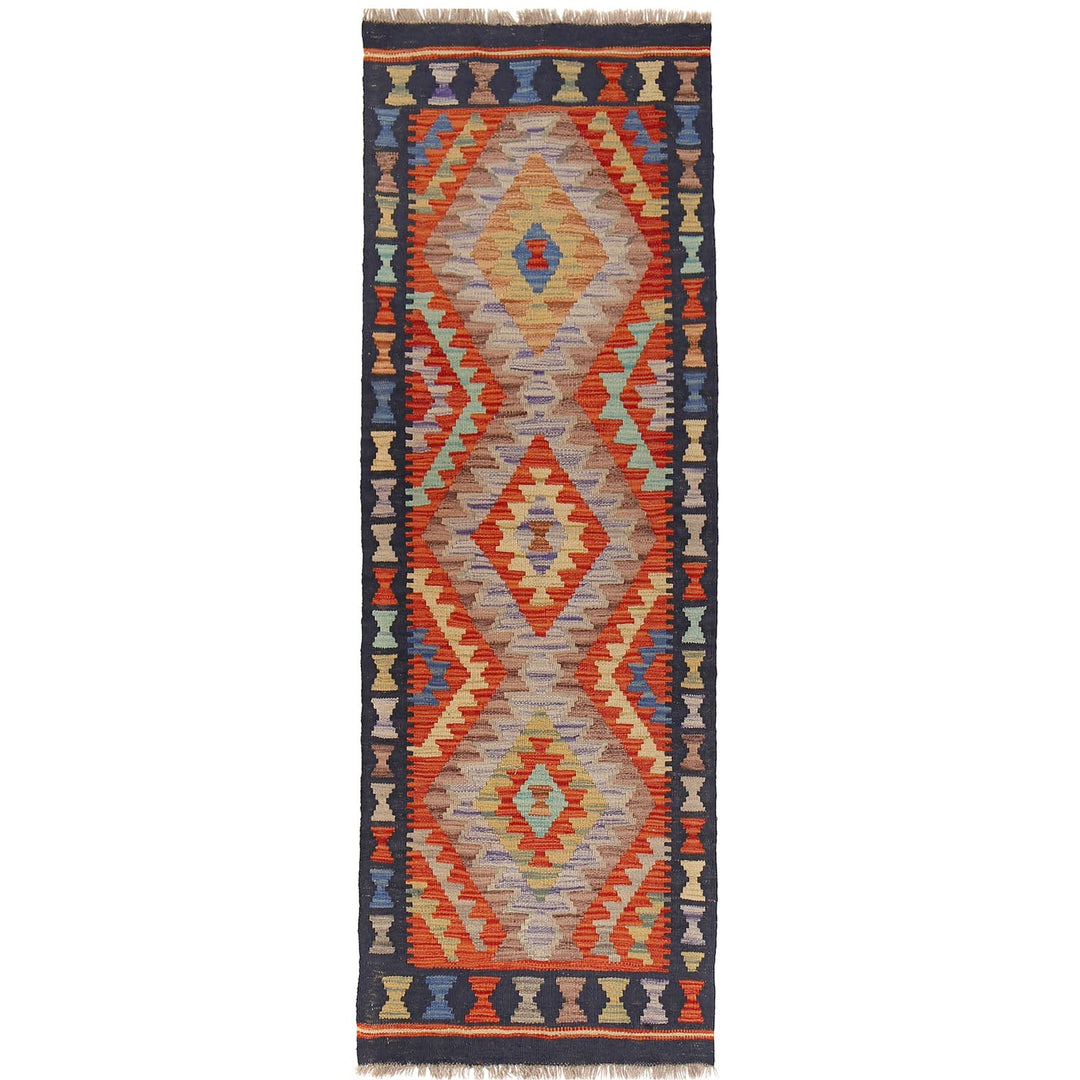 Afghan Kilim Rug 2' x 6'3" Flat-Weave
