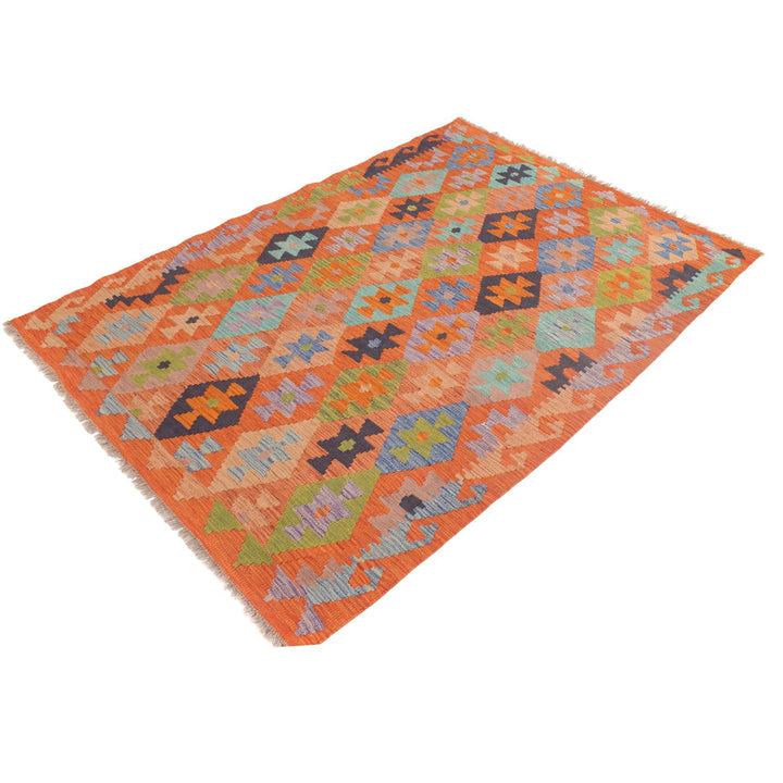 Vegetable Kilim 4'1" x 5'7" - No. AL55896