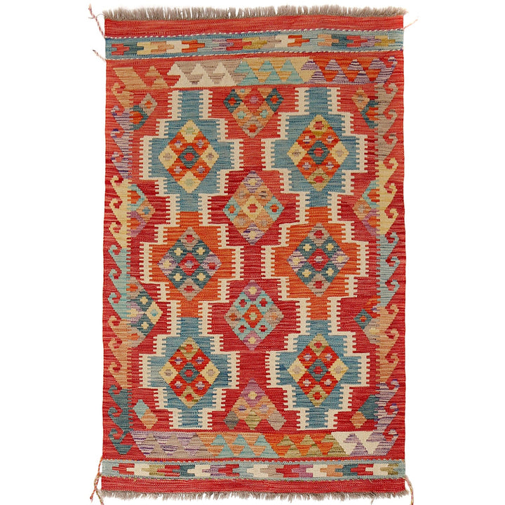 Vegetable Kilim 3' 3" x 4' 9" - No. AL67386