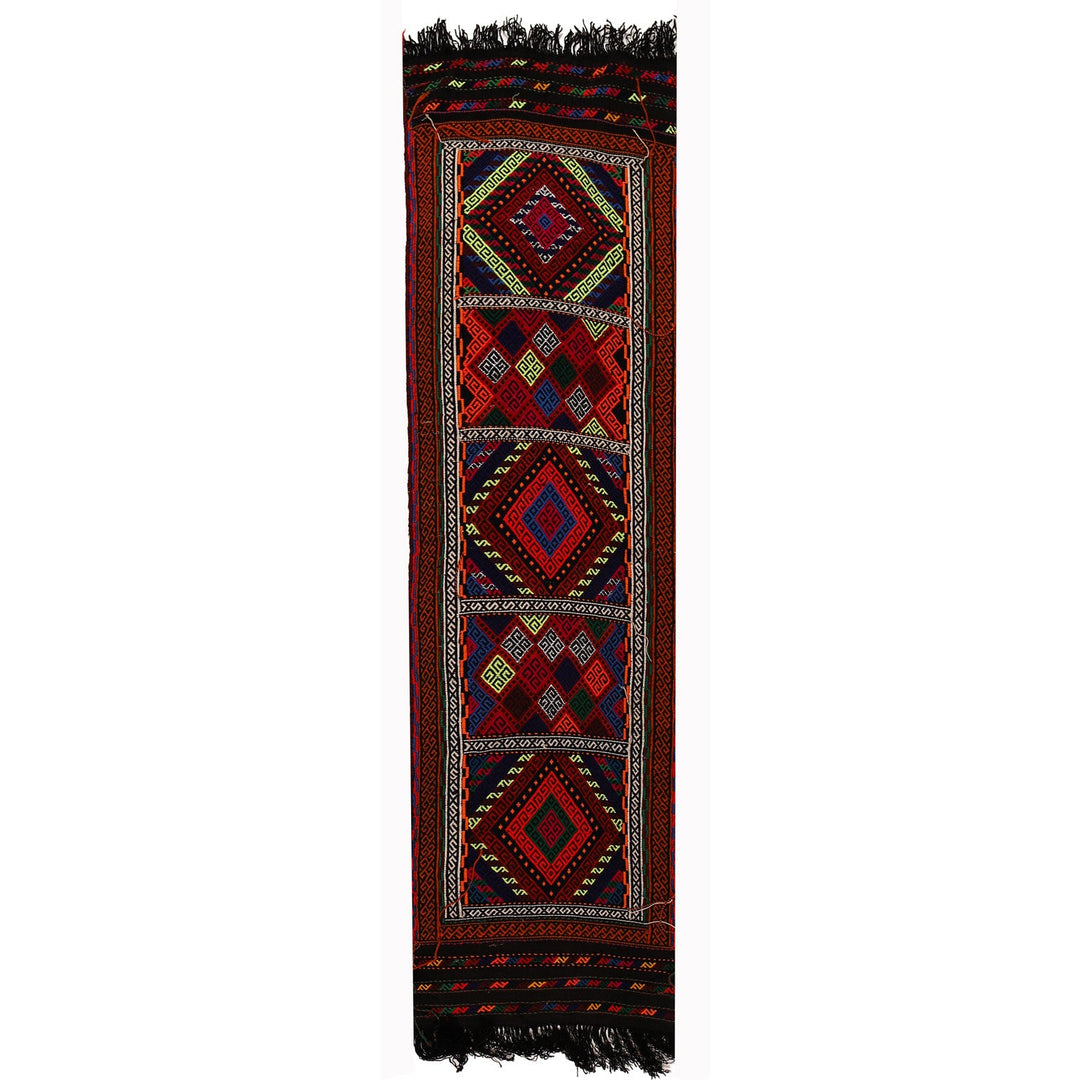 Afghan Suzuni Kilim Rug 2'2" x 7'7" Flat-Weave
