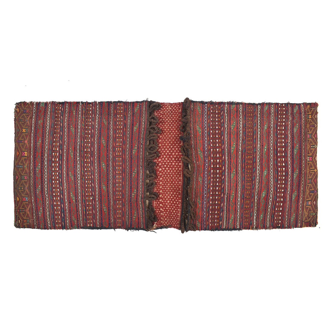 Afghan Saddle Bag Rug 1'6" x 4'1" Hand-Knotted