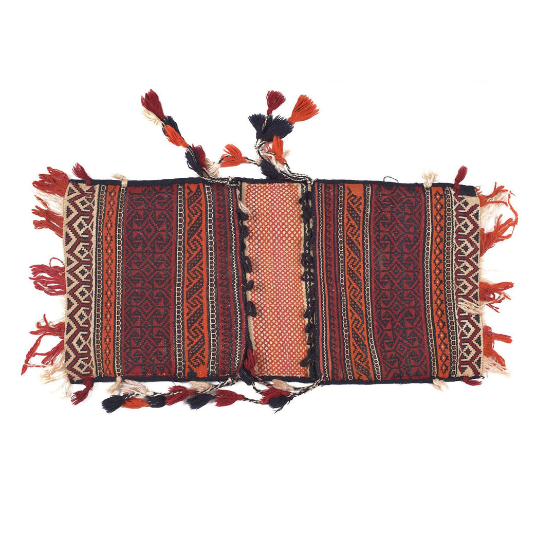 Afghan Saddle Bag Rug 1'6" x 3'2" Hand-Knotted