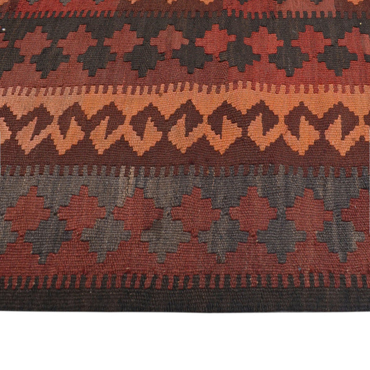 Afghan Maimana Kilim Rug 6'5" x 8'3" Flat-Weave detail