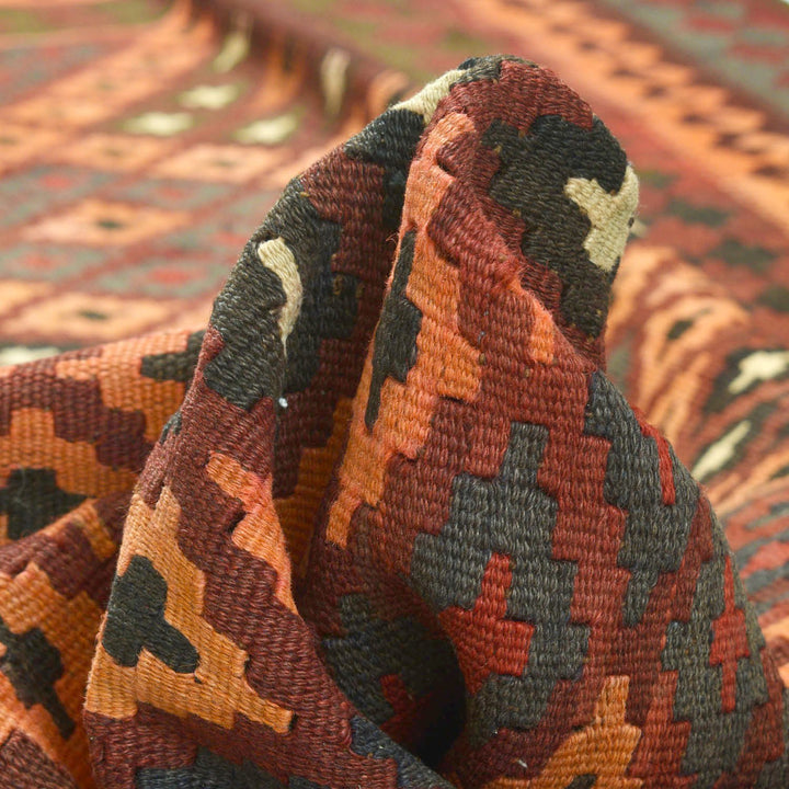 Afghan Maimana Kilim Rug 6'5" x 8'3" Flat-Weave field