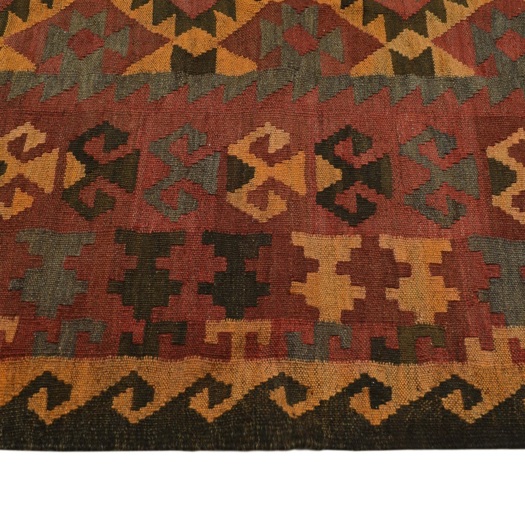 Afghan Maimana Kilim Rug 6'5" x 8'6" Flat-Weave detail