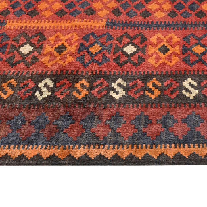 Afghan Maimana Kilim Rug 3'1" x 5'6" Flat-Weave detail