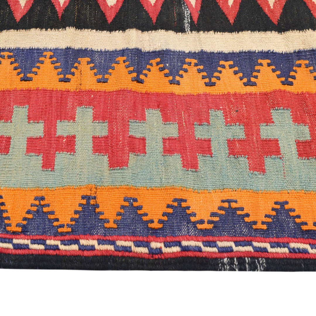 Afghan Maimana Kilim Rug 5'8" x 8'9" Flat-Weave detail