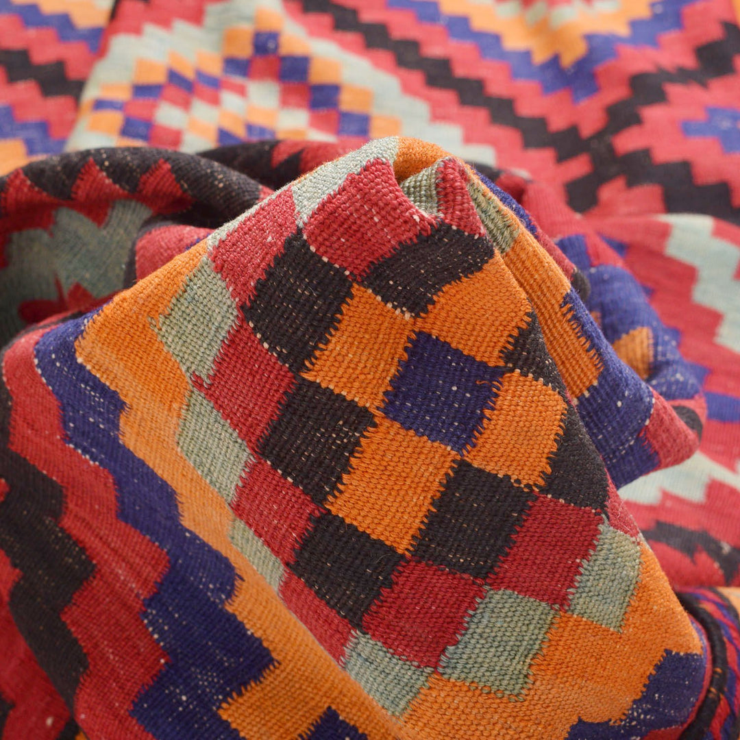 Afghan Maimana Kilim Rug 6'7" x 9'6" Flat-Weave field