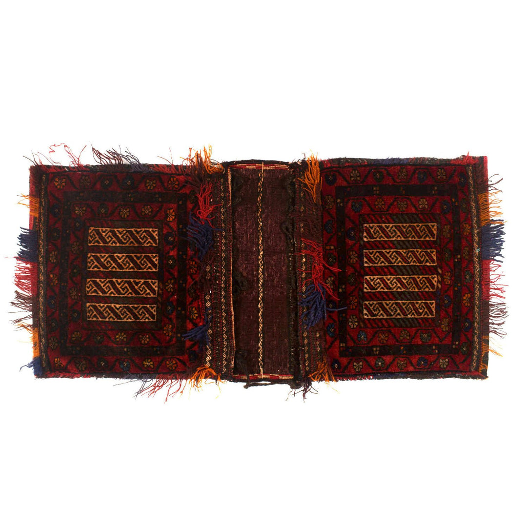 Afghan Saddle Bag Rug 1'6" x 3'2" Hand-Knotted