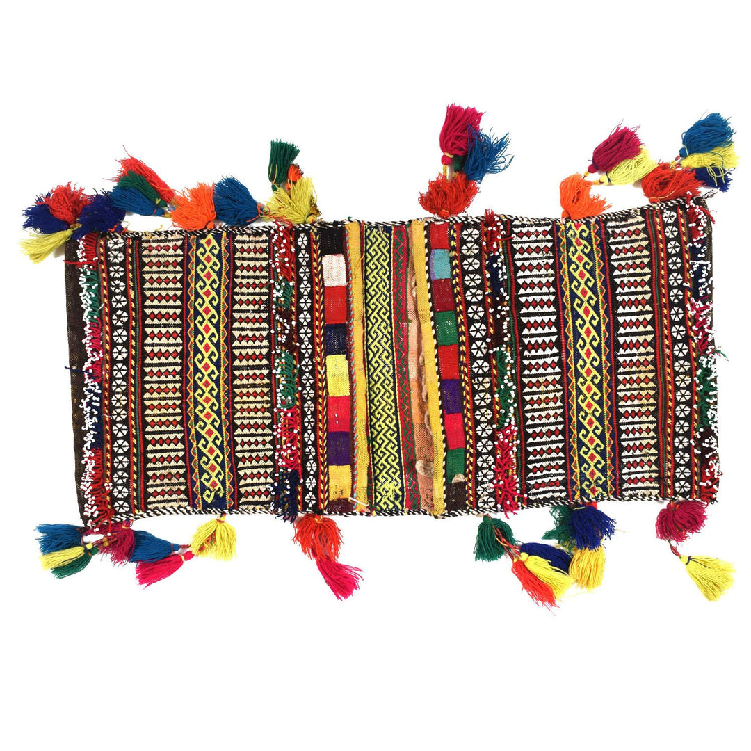 Afghan Saddle Bag Rug 1'1" x 2'4" Hand-Knotted