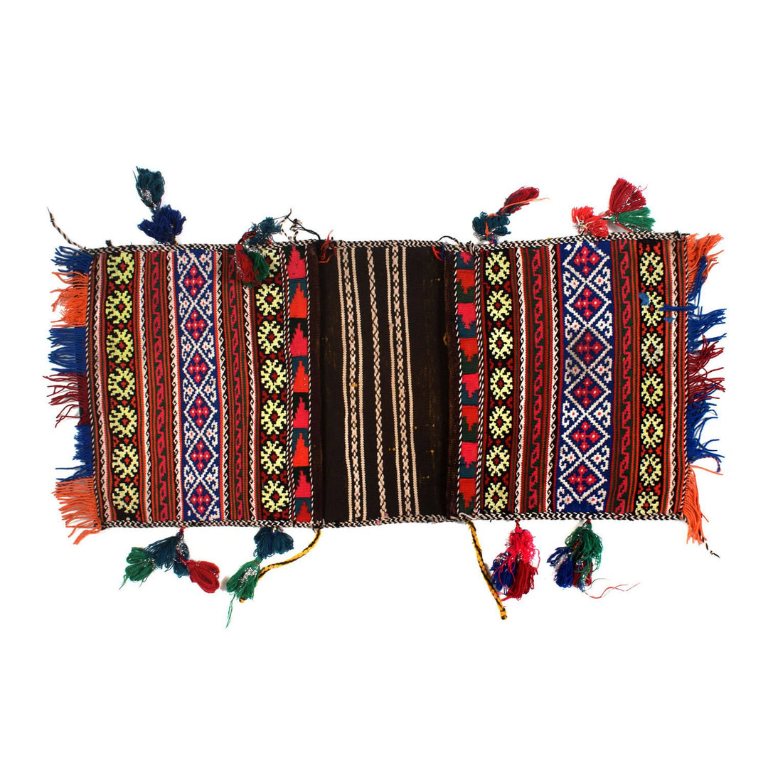 Afghan Saddle Bag Rug 1'3" x 2'7" Hand-Knotted