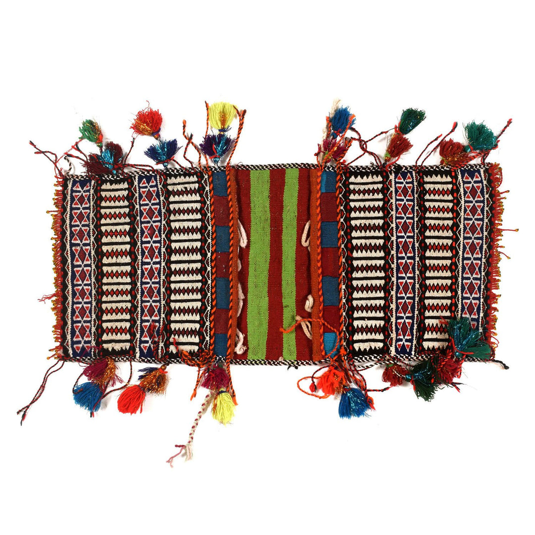 Afghan Saddle Bag Rug 1' x 2'3" Hand-Knotted