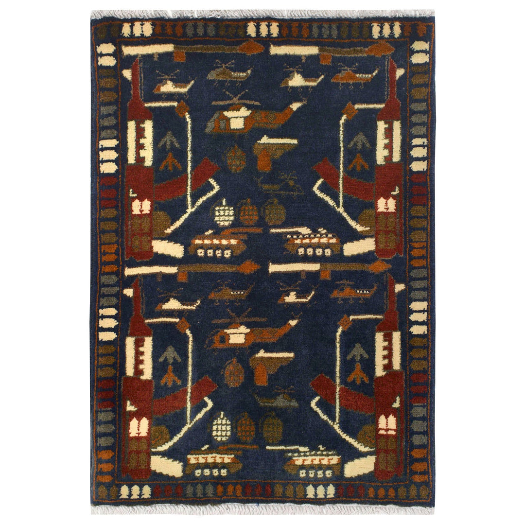 Afghan War Rug 2' x 2'7" - No. AL33049