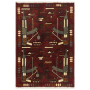 Afghan War Rug 2' x 2'8" - No. AL53548