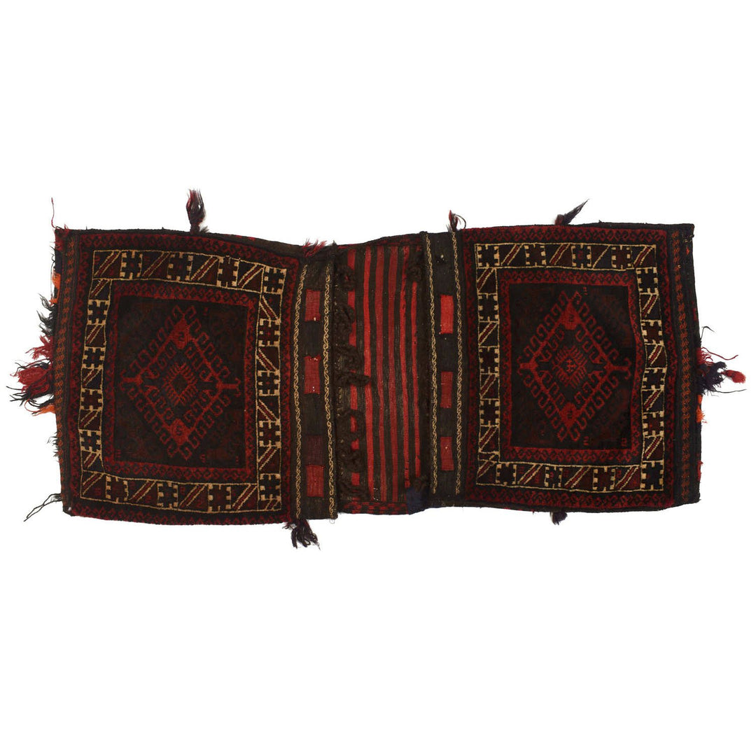 Afghan Saddle Bag Rug 2'3" x 5'2" Hand-Knotted