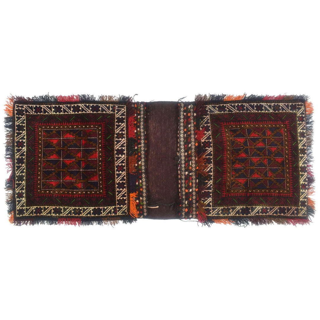 Afghan Saddle Bag Rug 2'2" x 5'6" Hand-Knotted