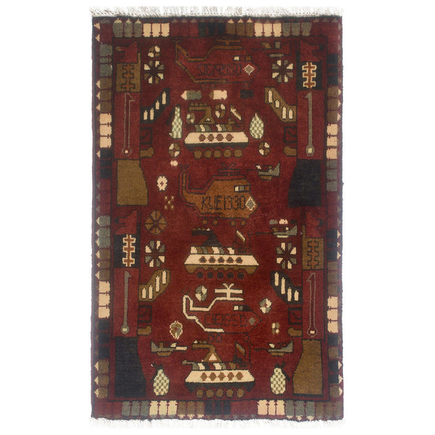Afghan War Rug 2' x 3'1" - No. AL67486