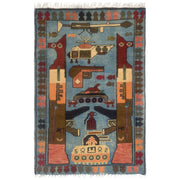 Afghan War Rug 1'9" x 2'8" - No. AL88120