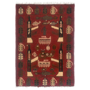 Afghan War Rug 2' x 2'7" - No. AL80982