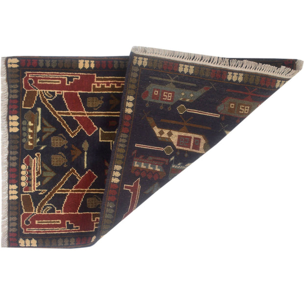 Afghan War Rug 2' x 2'9" - No. AL69358