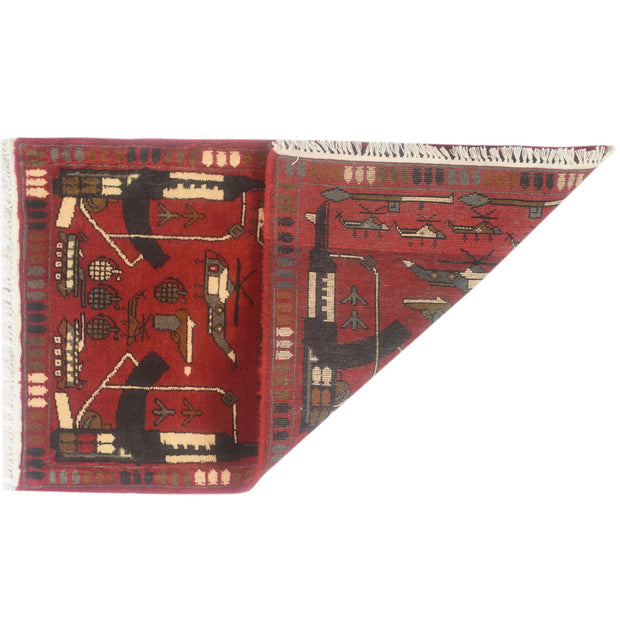 Afghan War Rug 1'9" x 3'1" - No. AL22071