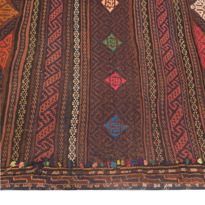 Afghan Laghari Kilim Rug 4'3" x 6'6" Flat-Weave detail