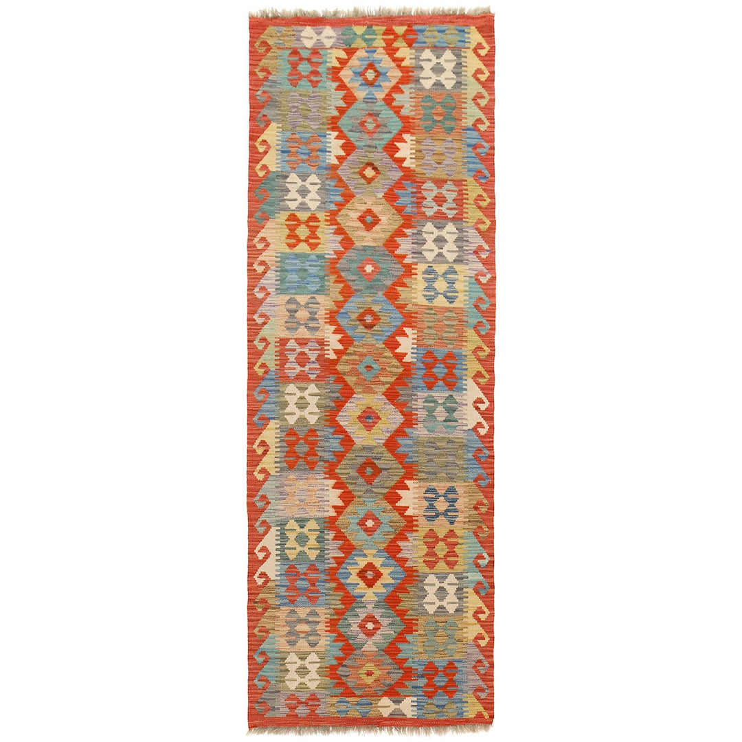 Afghan Kilim Rug 2'7" x 7'9" Flat-Weave