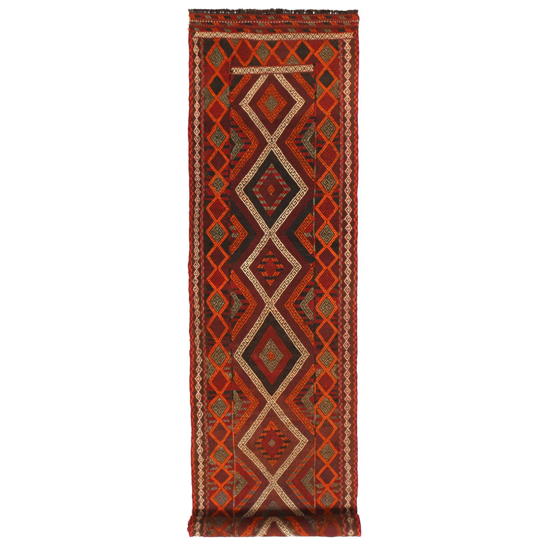 Afghan Suzuni Kilim Rug 2'3" x 9'7" Flat-Weave
