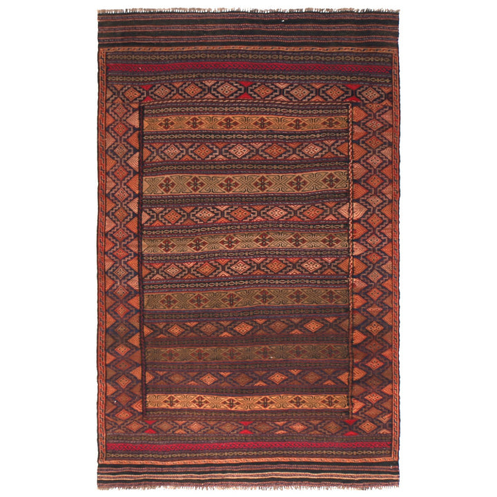 Afghan Laghari Kilim Rug 4'6" x 7'6" Flat-Weave